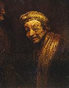 Rembrandt Peale Selbstportrat mit Malstock oil on canvas